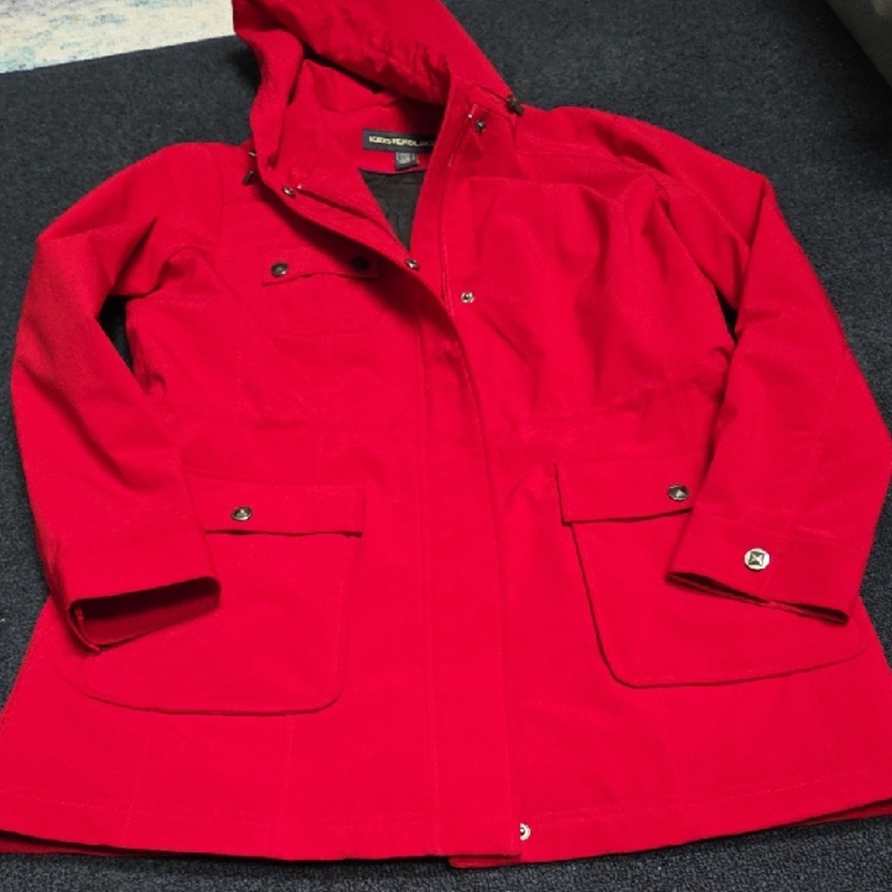 Kristen Blake Red Utility Jacket Weather-Resistant Casual